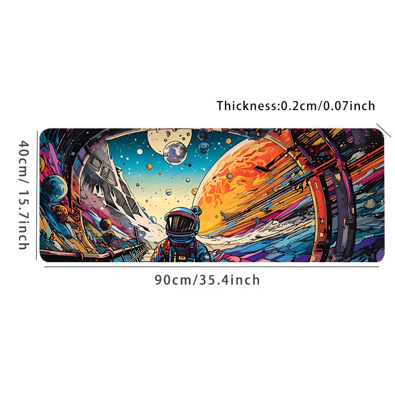 Color Astronaut Mouse Pad Desk Accessories Non-Slip Rubber Base for Gamers and Office Perfect Gift for Friends Teens