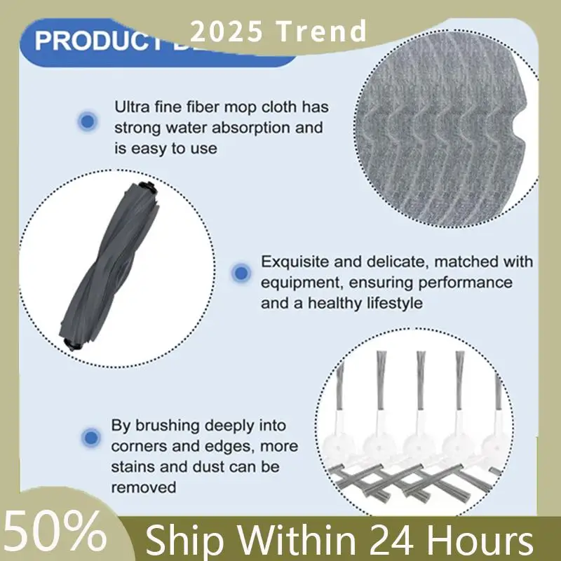 Pièces de rechange pour aspirateur Robot Dreame D10 Plus Gen 2 RLD32GD, accessoires, brosse latérale principale, filtre, vadrouille, sac à poussière