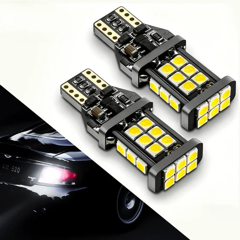 

24SMD 3030 LED T15 Reverse Lights High Brightness Error Free Canbus Decoder Dashboard Brake Signal Lamps Auto Parts