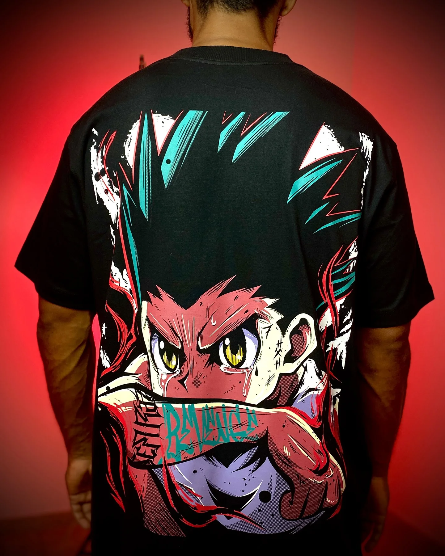 

Anime hunter x hunter graphic t shirts high street black cotton y2k top short sleeved streetwear hip hop oversized t shirt