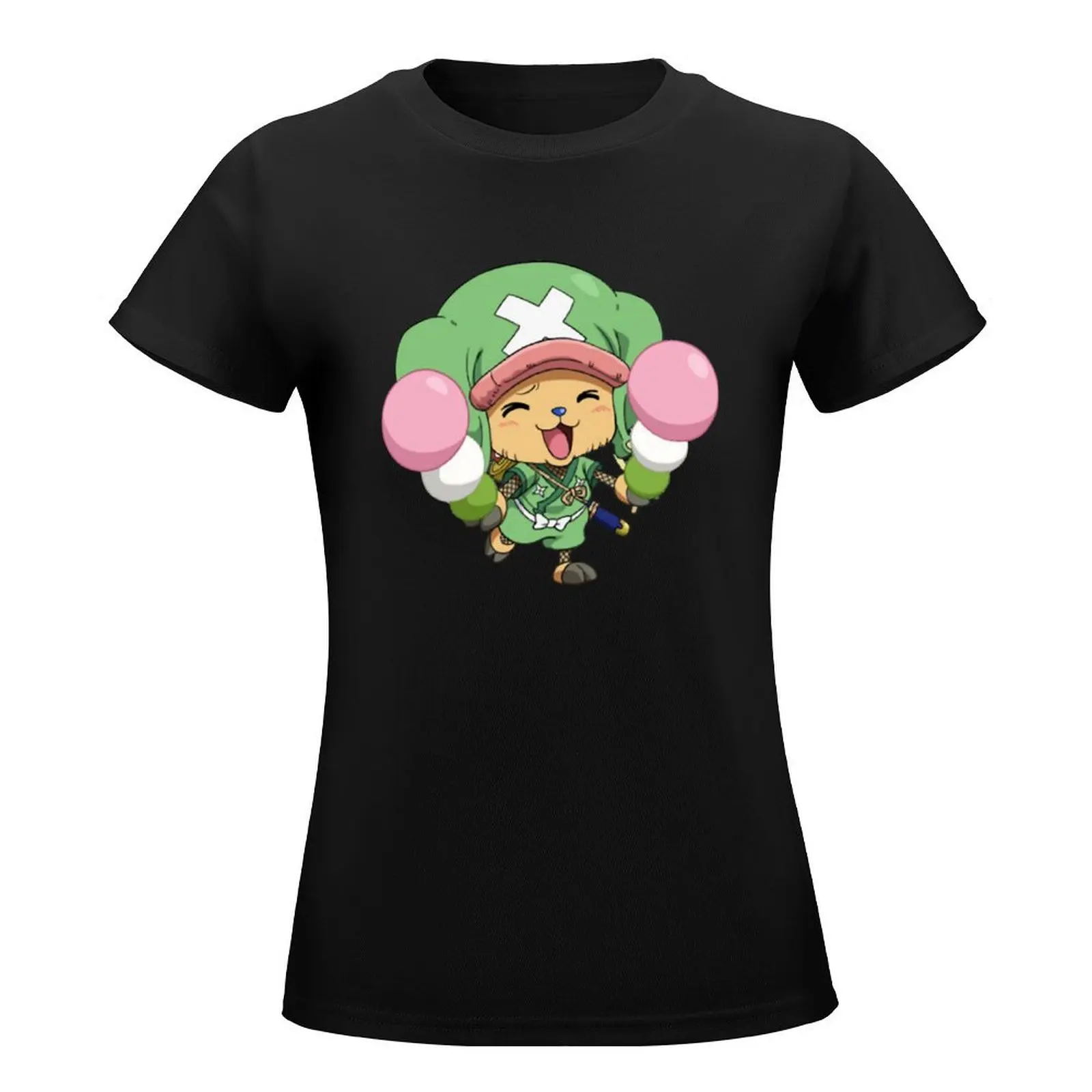 Chibi Wano Chopper T-Shirt oversized animal print shirt for girls Women's summer blouses 2024