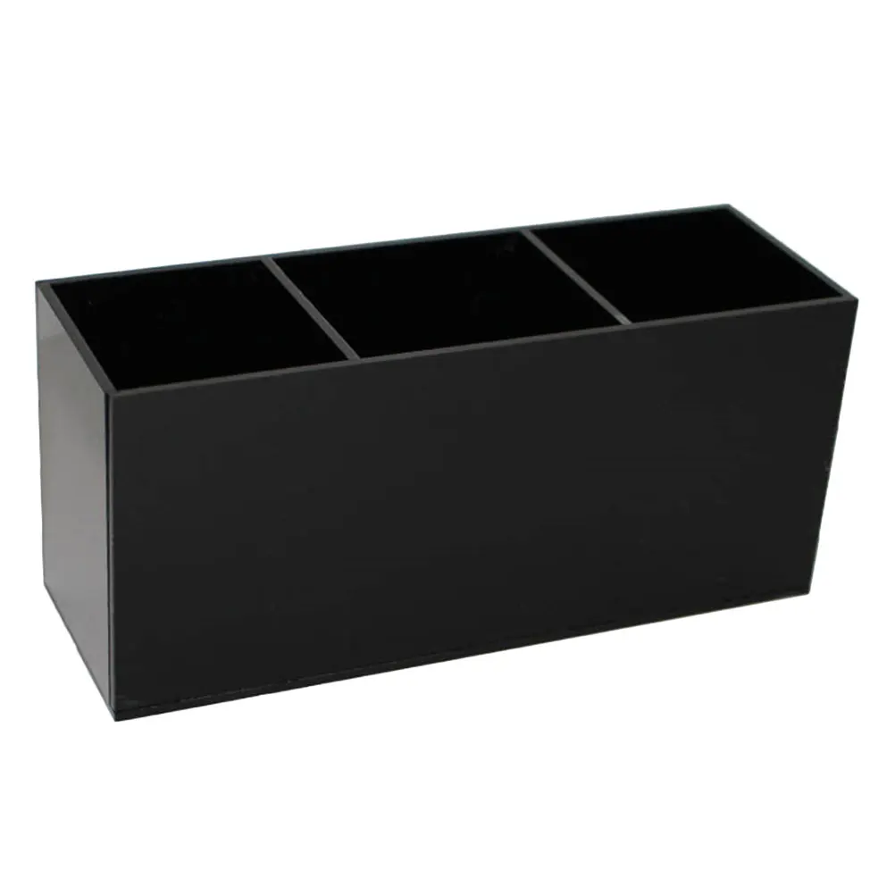 

Sturdy Acrylic Pen Holder Storage Box Desktop Organizer For Pens Pencils Makeup Brushes Multi-Compartment Container Stationery