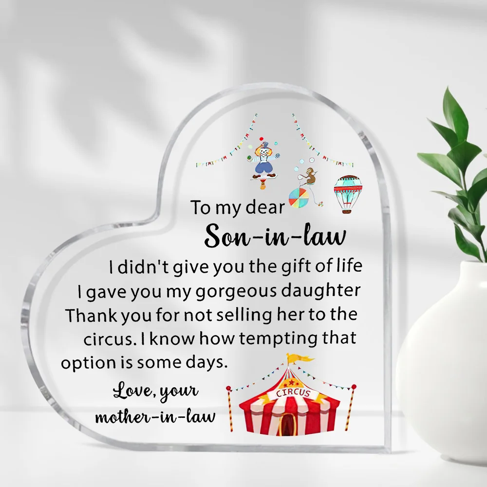 الاكريليك على شكل قلب الابن في القانون هدية عيد ميلاد هدية عيد الميلاد، عيد الشكر، هدايا السنة الجديدة ديكور غرفة المعيشة ديكور المنزل