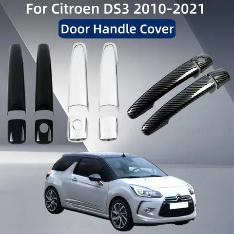 Car Upgrade Chrome Accessories Door Handle Cover Trim Paste Style For Citroen DS3 2010 2011 2012 2013 2014 2015 2016 2017-2021