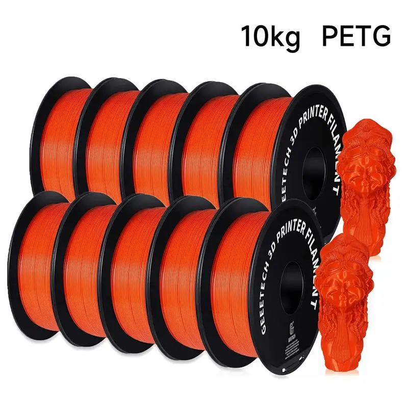 Top PETG 10kg 1.75mm Filament 3d print wire Vacuum Packaging Local Warehouses Colorful Plastic for most FDM 3D printer