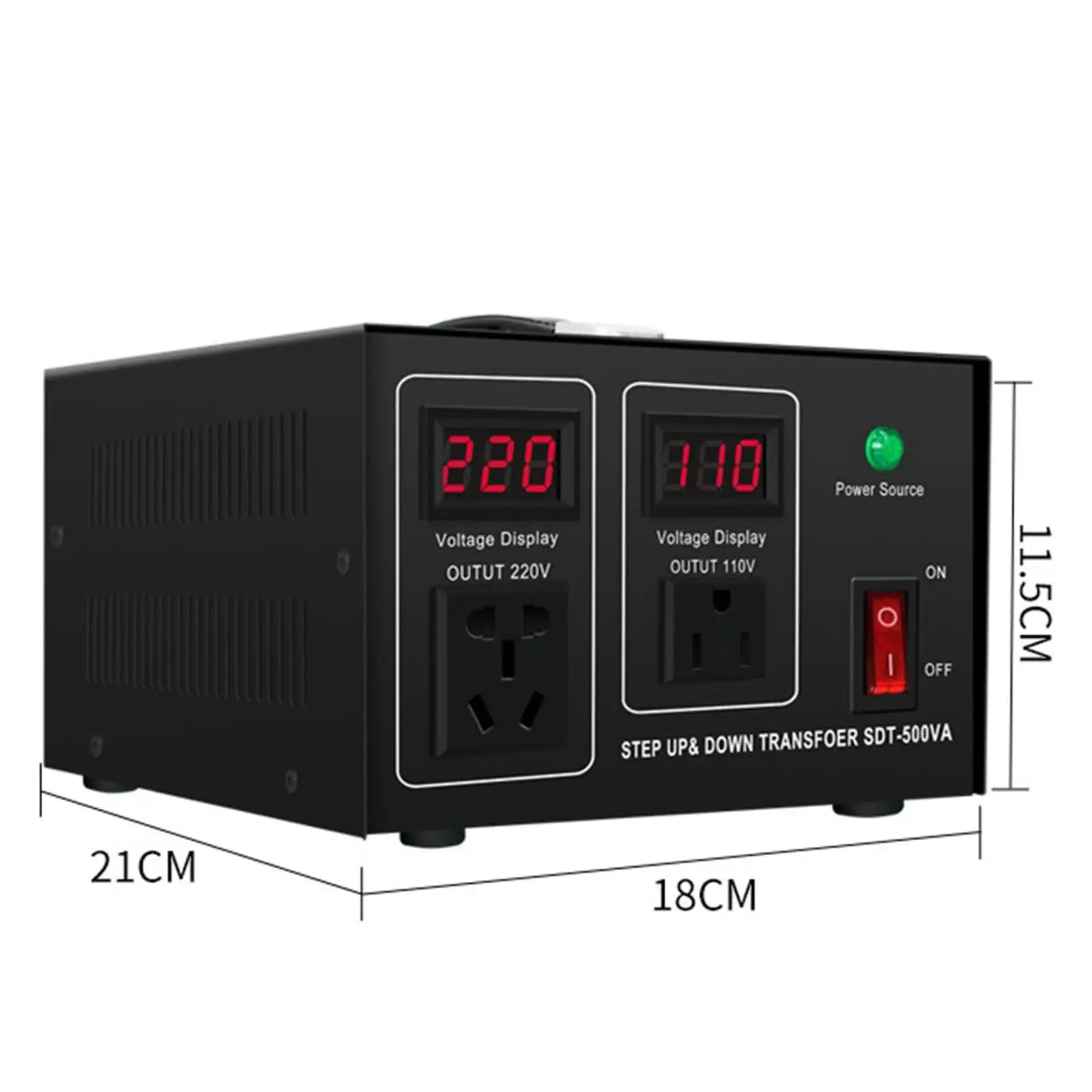 Voltage Transformer Converter US Adapter Professional Easy to Use Step up/Down Transformer Converter 110V to 220V 220V to 110V