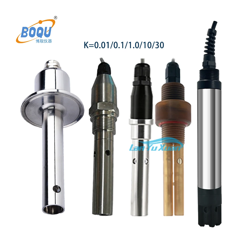 Boqu Ddg-0.01/0.1/1.0 Analog Output Model Food And Beverage Industry Plant Online EC Conductivity Sensor Electrode Probe