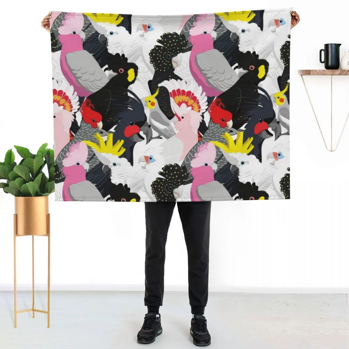 Cockatoo Fest Throw Blanket Sofa Throw Heavy Plaid on the sofa For Baby warm winter Thermals For Travel Blankets