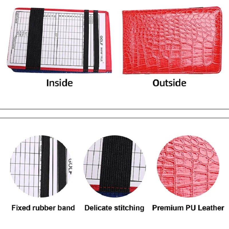 Waterproof PU Leather Golf Score Book Golf course supplies Golf Scorecard Holder