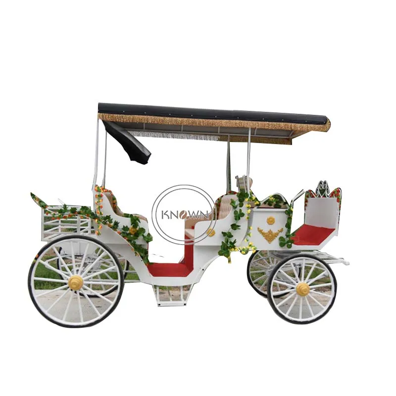 2022 Royal Horse Carriage Luxury Wedding Horse Cart Park Passenger Carriage for Sale