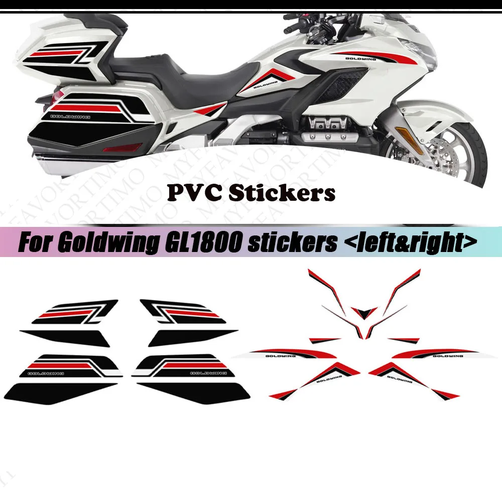 

For HONDA Goldwing GL1800 GL 1800 Tank Pad Tour Cases Protector Trunk Luggage Fairing Fender Kit Knee Set Body Sticker 2018-2020