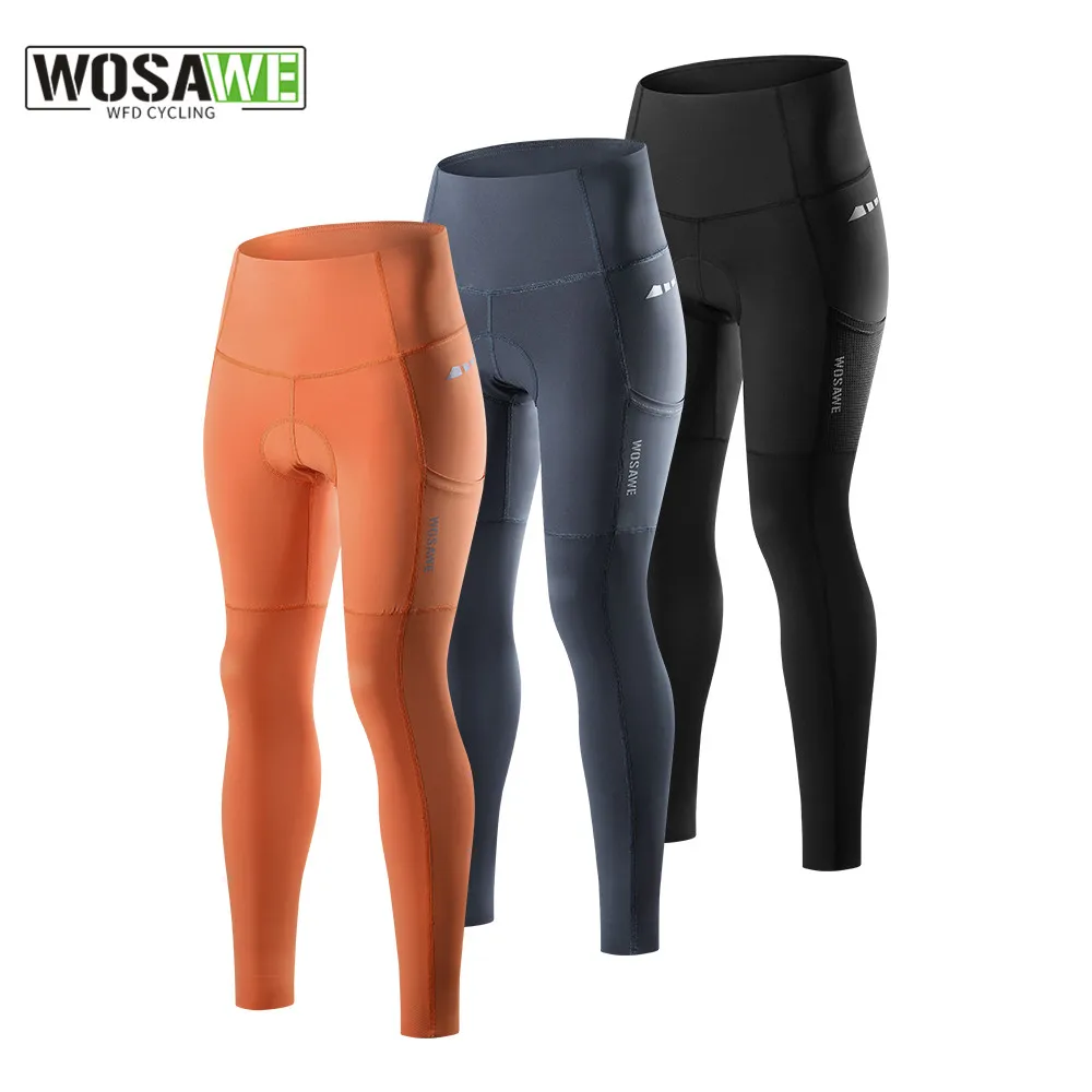 WOSAWE Women\'s Cycling Pants Spring 3d Gel Pad Bike Cycling Tights Ciclismo Pantalones Mtb Bicycle Cycling Trousers For Women