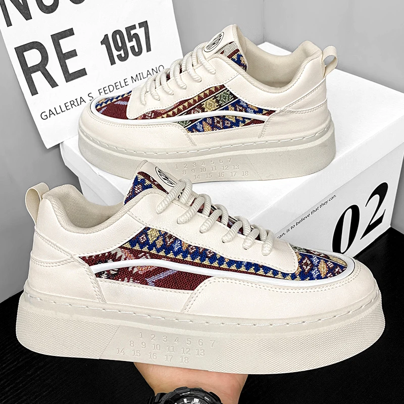 

Men's Breathable Canvas Shoes, 2025 Summer New Color-matched Thick-soled Shoes, Fashionable and Versatile Casual Shoes