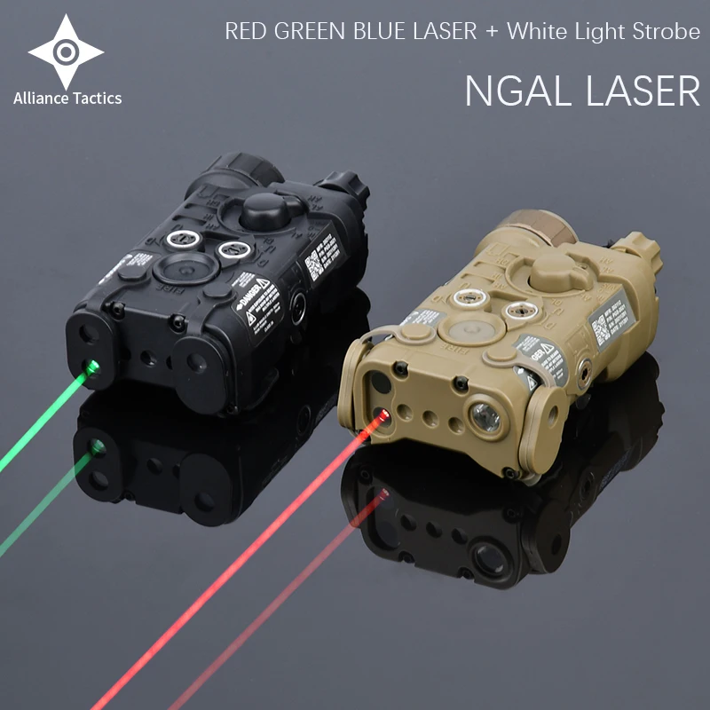 

NGAL L3 flashlight Red Dot Green Blue Laser Flashlight LED Strobe Nylon Picatinny Rail Airsoft AR15 Accessories PEQ DBAL