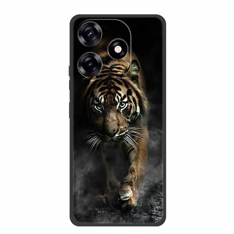 Per Infinix Smart 8 Pro custodia per telefono Cover Lion Wolf Tiger Cat custodia morbida in Silicone nero per custodia Infinix Smart 8 Pro