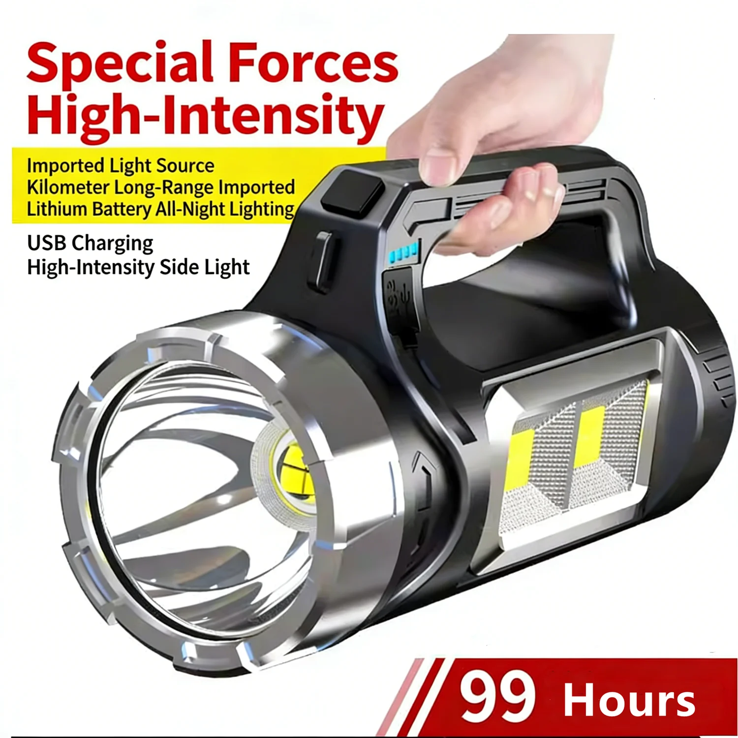 Flashlight Big High Lumens Brightest Flashlight USB Fast Charging Flashlights