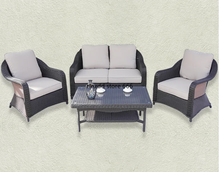 Villa B & B courtyard leisure balcony sofa four-piece set