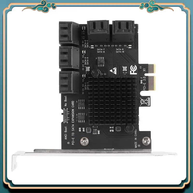 

ABJG-10 Порт SATA 3.0 к Pcie X1 Карта расширения PCI Express SATA Адаптер SATA3 6G Конвертер с радиатором для Windows