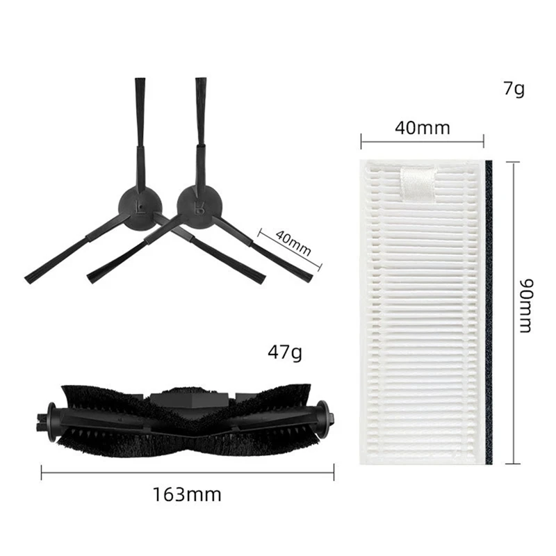 Pièces de rechange pour aspirateur robot ThamaryG11, rouleau principal, brosse latérale, filtre Hepa, accessoires de rechange