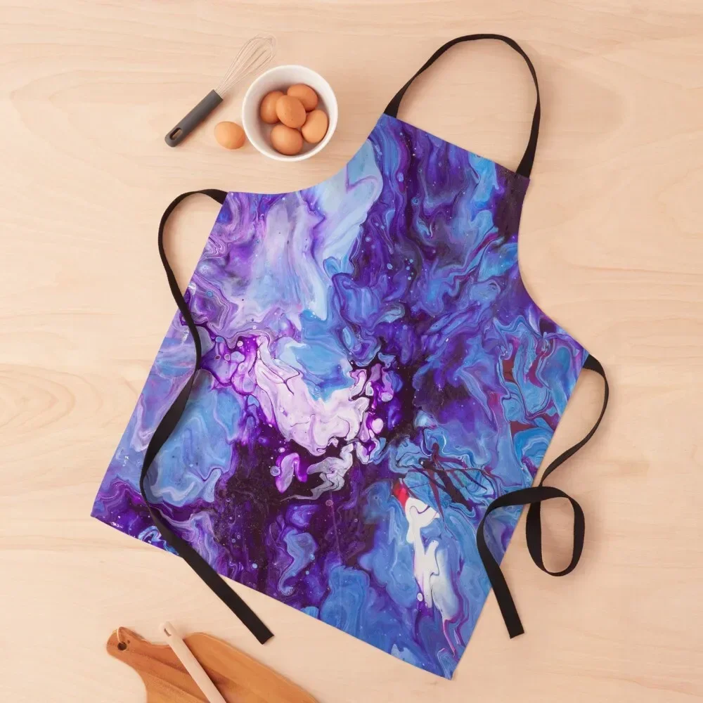 

Purple explosion Apron Men's Kitchen Women's Home Clothes man chef uniform Apron