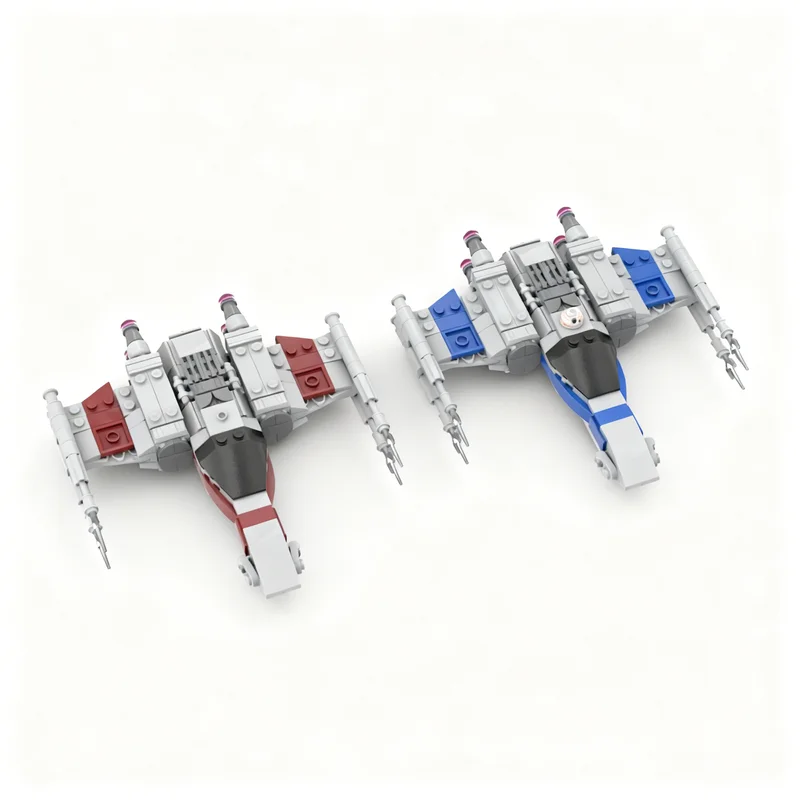 519pcs MOC Star Battle Resistance T Blue Red Markings SWOV Model Building Blocks Toys Construction Festival Gift Brick