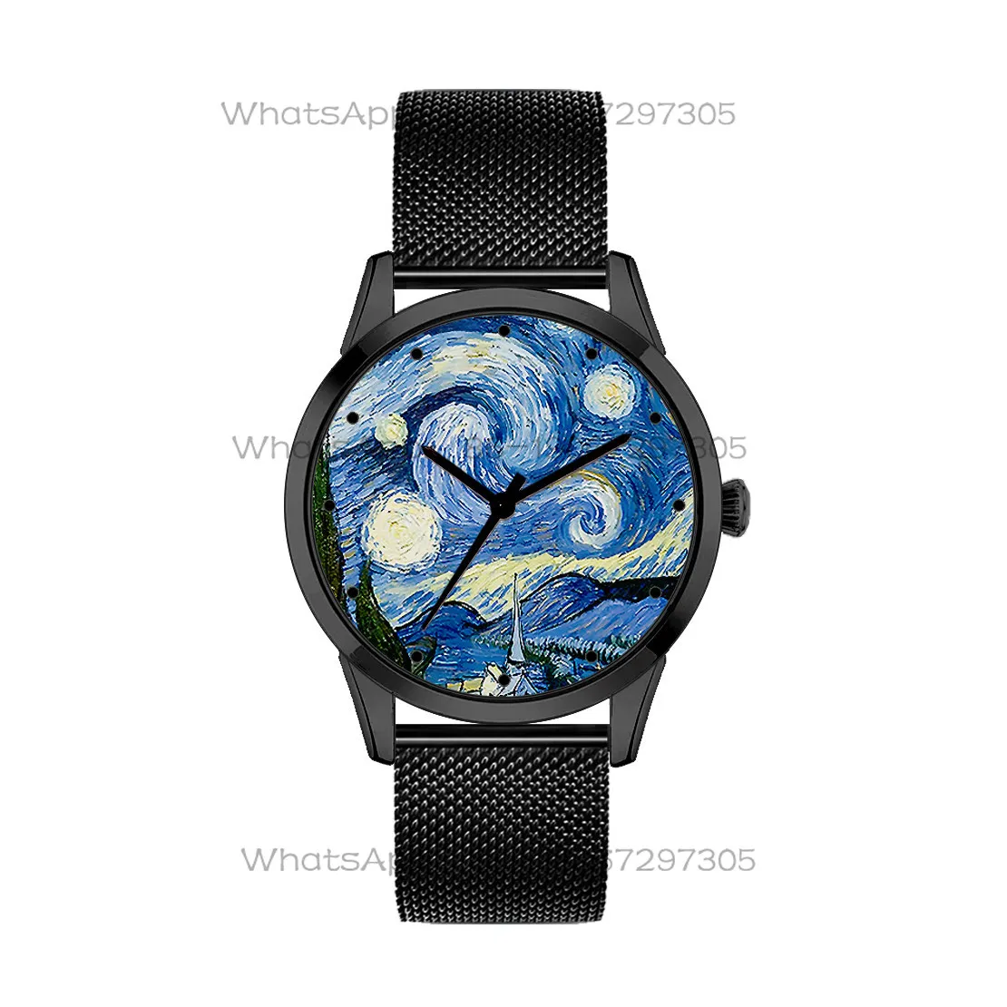 

Van Gogh Starry Night Creative Original Quartz Watch Unisex Student Couple Gift Custom Engraving Trend