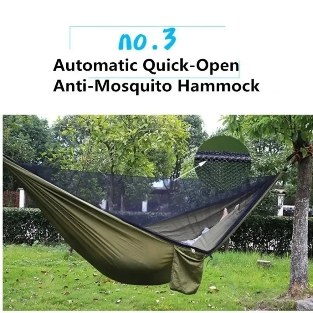 Mosquito Resistant Hammock Portable Hammock Tent Quick Opening Fully Automatic Strong Load-bearing Capacity Tear Resistance Tent