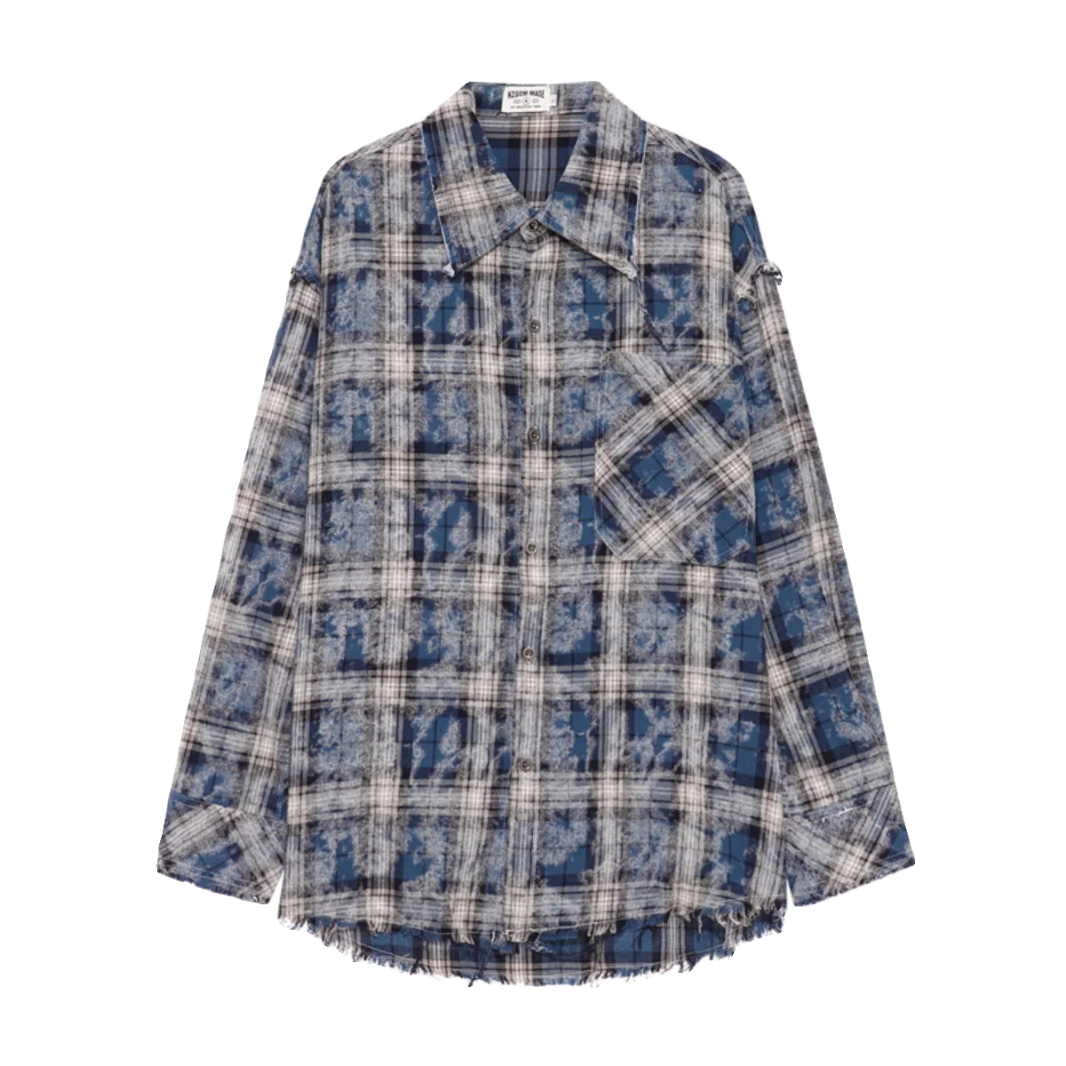 

SuperAen American Style Retro Plaid Long-sleeved Tops Spring and Autumn New Single Breasted Cool Casual Shirt Jacket