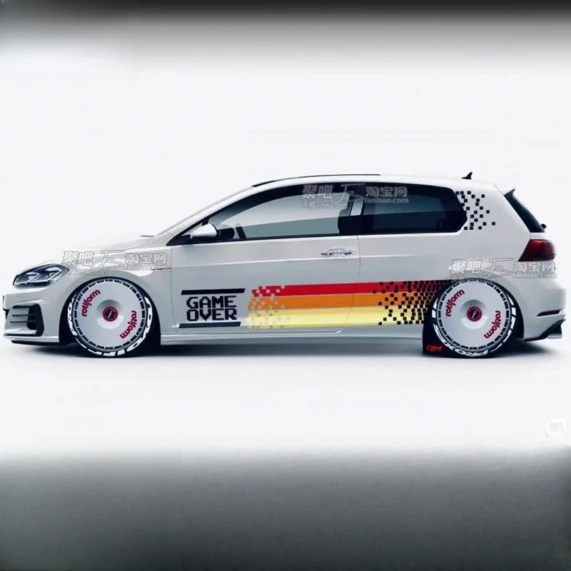 

Автомобильная наклейка для VW golf7 6 ID3 GTI8 POLO, наружное украшение кузова, виниловые наклейки, аксессуары для тюнинга