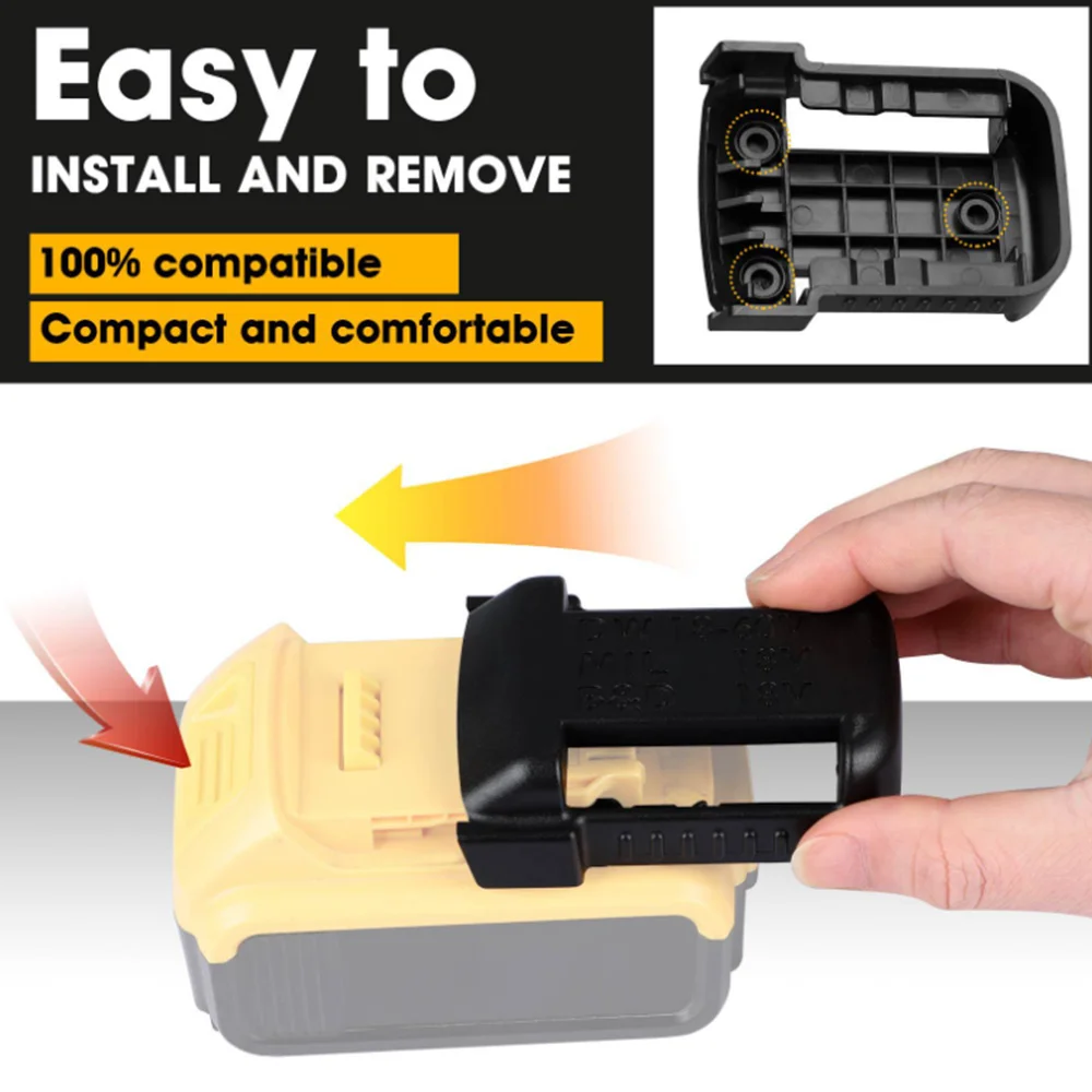 6Pcs Battery Mounts Battery Storage Rack Holder Protection Hanger for DeWalt Black&Decker Box 18V 20V Battery