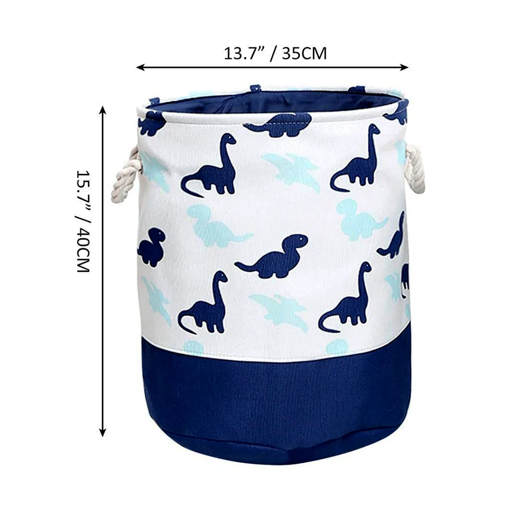 Large Cartoon Dinosaur Storage Basket For Kids Toys Foldable Canvas Fabric Clothes Laundry Hamper Boys Storage Organizer