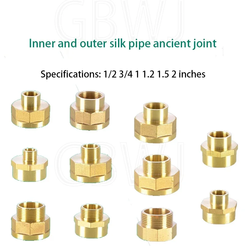 Brass Octagonal Cap Pipe Fittings Joint 1/2