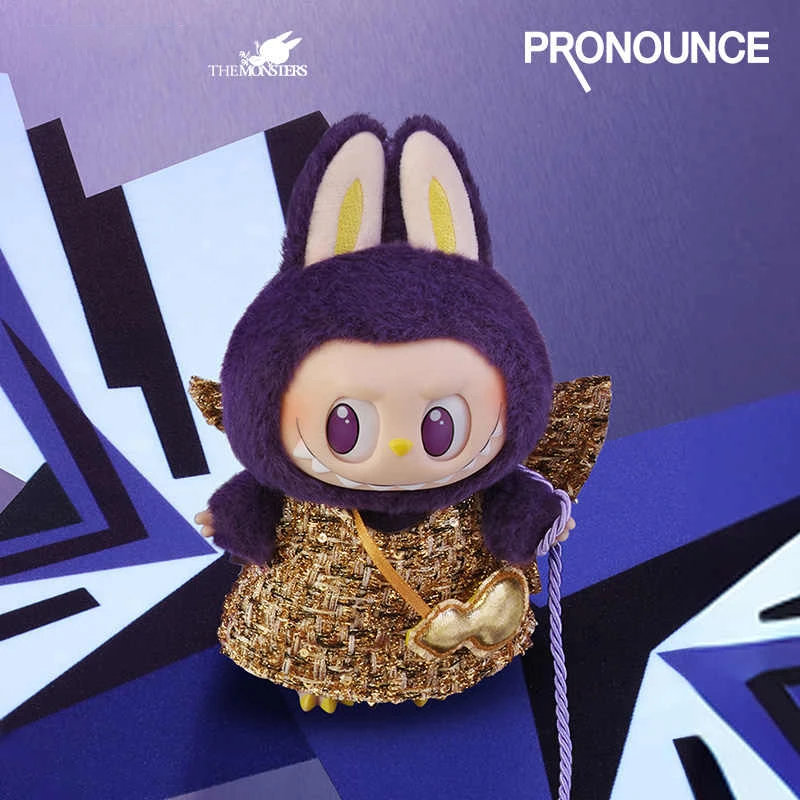 Labubu X Pronounce Wings Of Fortune Vinyl Doll Cute Labubu Hanging Card Trend Decoration Toys Gift Children Christmas Presents