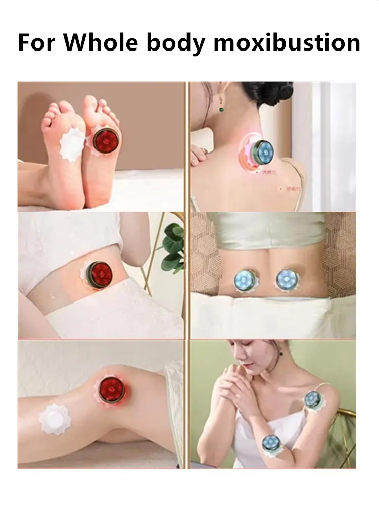 Mini Moxibustion Apparatus Fumigation Portable Rechargeable Smokeless Moxibustion Device Heating Acupoint Massage Pain Relief