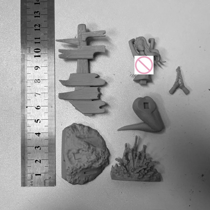 1/24 75mm Maßstab Fantasie Hobby Miniaturen Harz Figur Modell Kit sexy Meerjungfrau Diorama unmontiert unbemalt 3D-Druck
