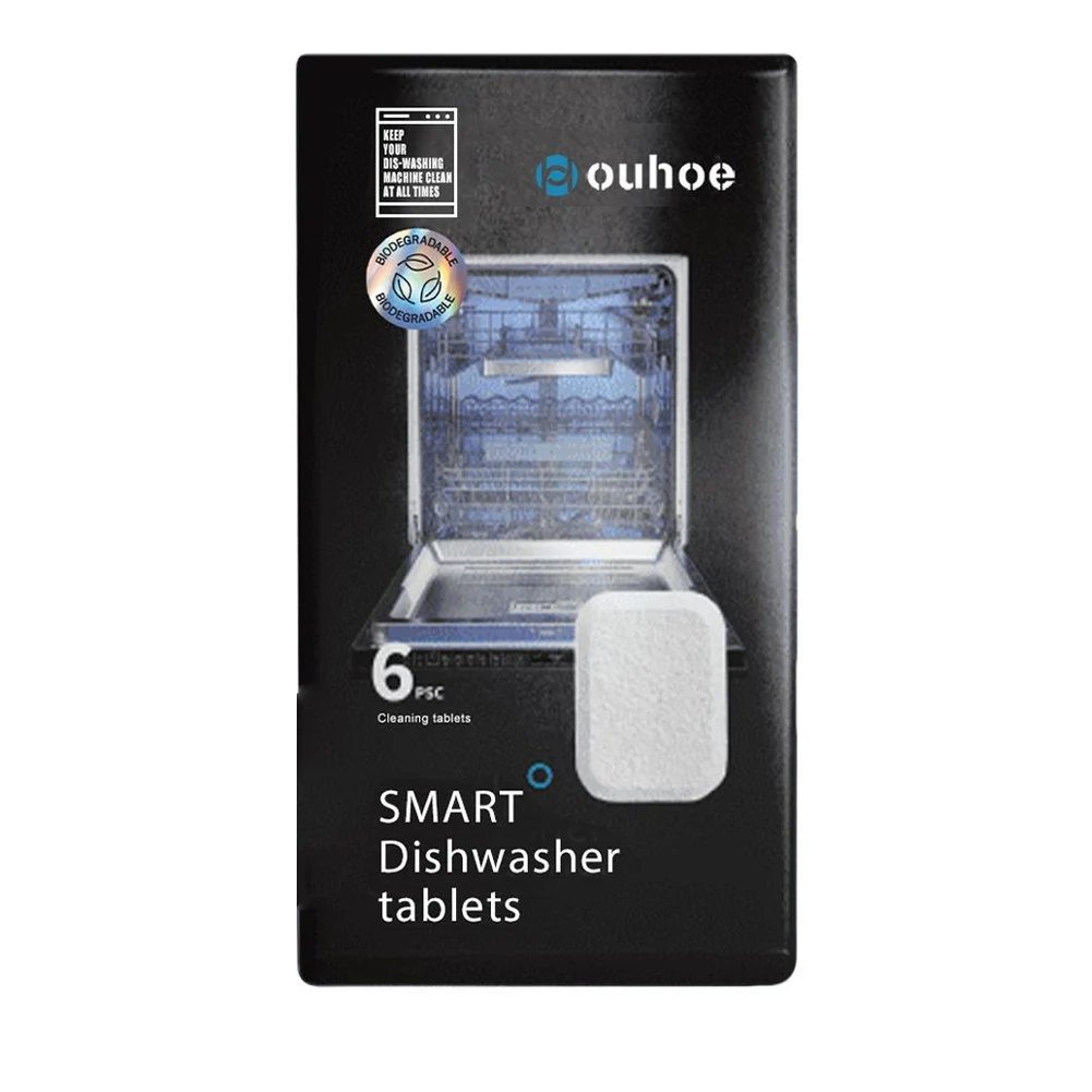 6pcs/box  Deep Cleaning Descaling Detergent Descaling Tablets Remove Limescale Build Up and Odor for Dishwasher Washing Machine