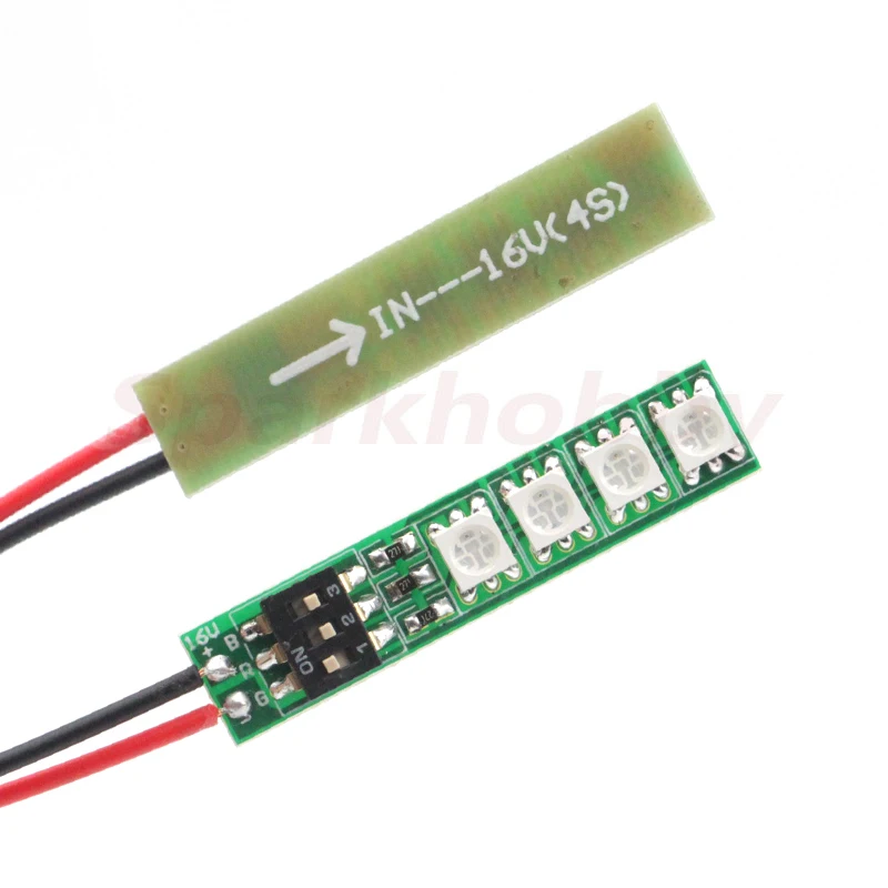 RGB LED 7 luci a colori scheda 5V 12V 16V con DIP Switch 5050 perline lampada connettore JST per elicottero aereo multirotore RC FPV