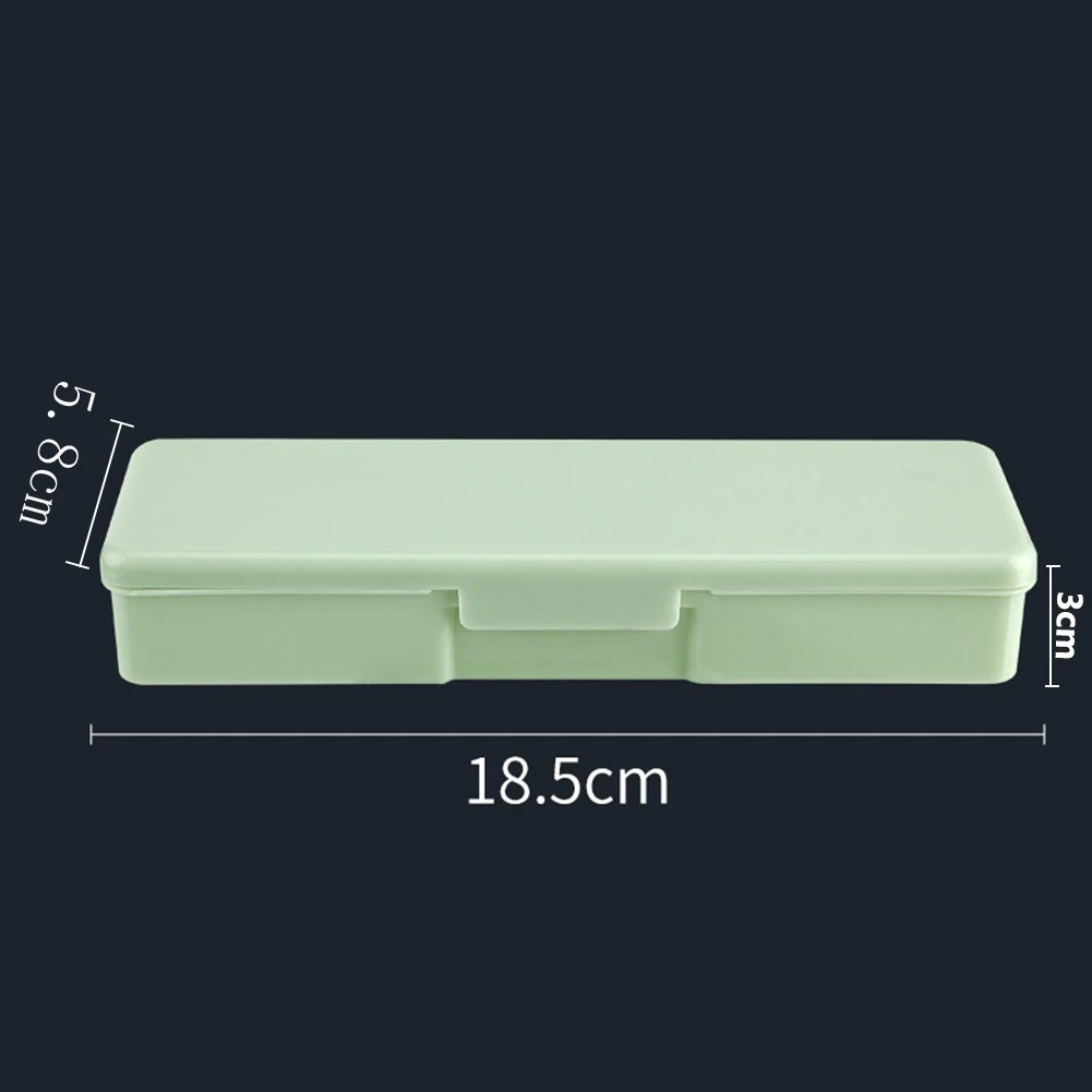 Nail Tool Box Nails Storage Box Storage Box Organizer Container 18.8*7*3cm Blue White Yellow Nail Salon Storage Box