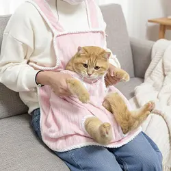 Bolsa de transporte para gatos con aberturas ajustables y tejido suave