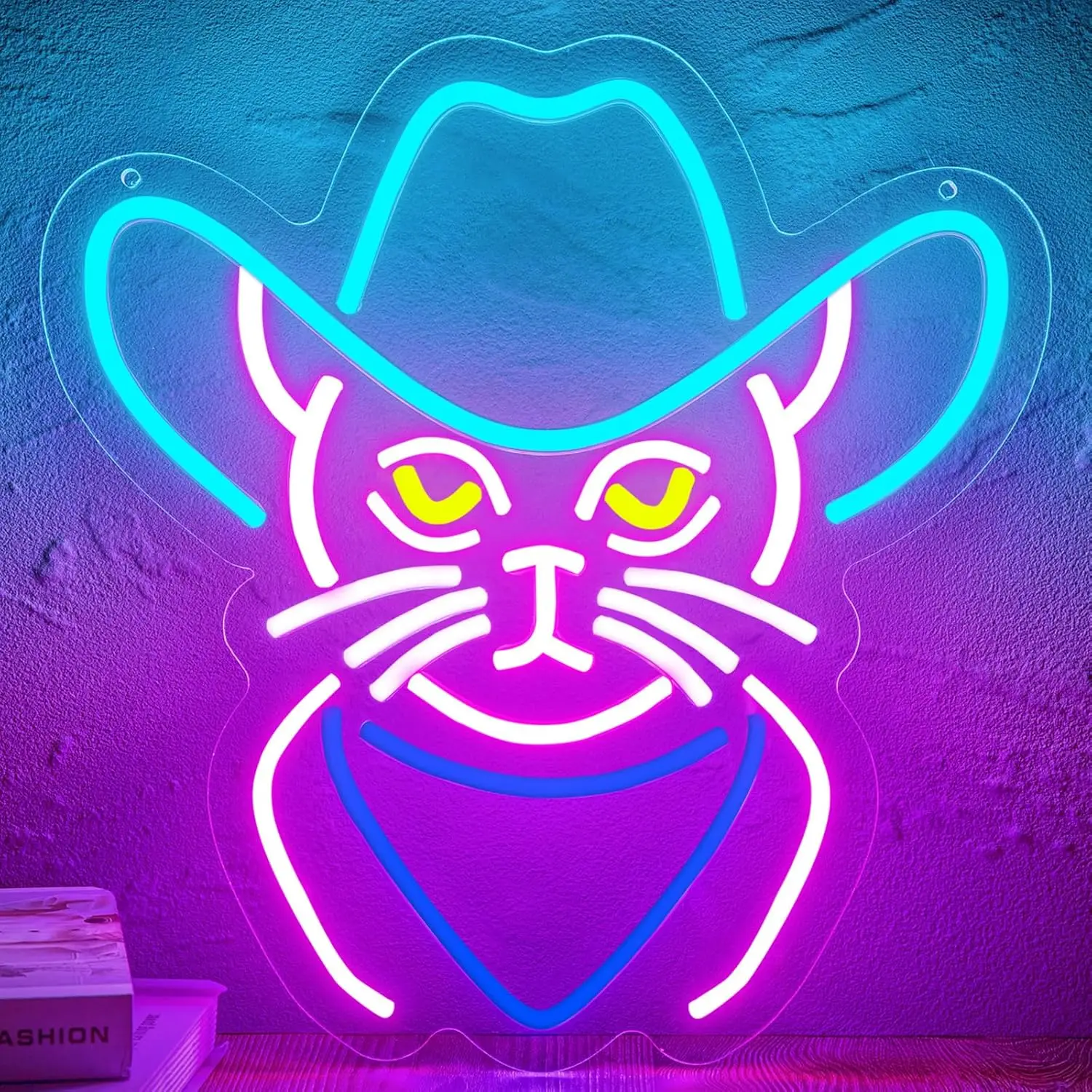 

Cowboy Cat Led Neon Sign USB Powered Dimmable Neon Light For Wall Decor Bedroom Decor Party Birthday Funny Handmade Art Gift ﻿