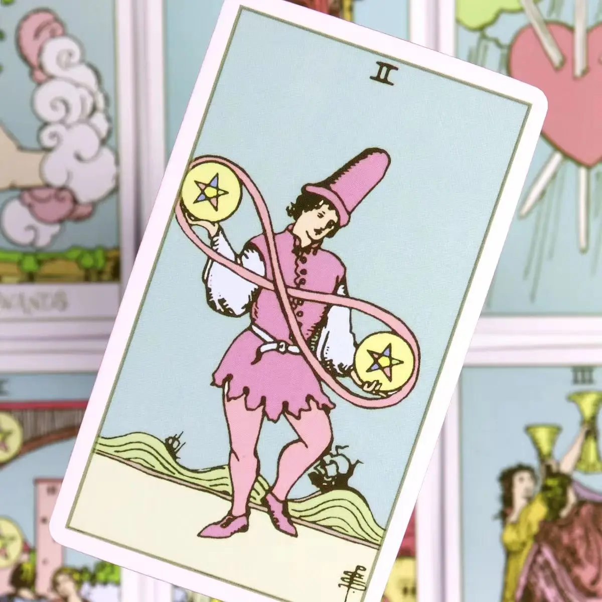 10.3*6cm Pink Border Tarot with Guidebook for Beginners with Pink Gilded Edges Based on Original Rider Waite System