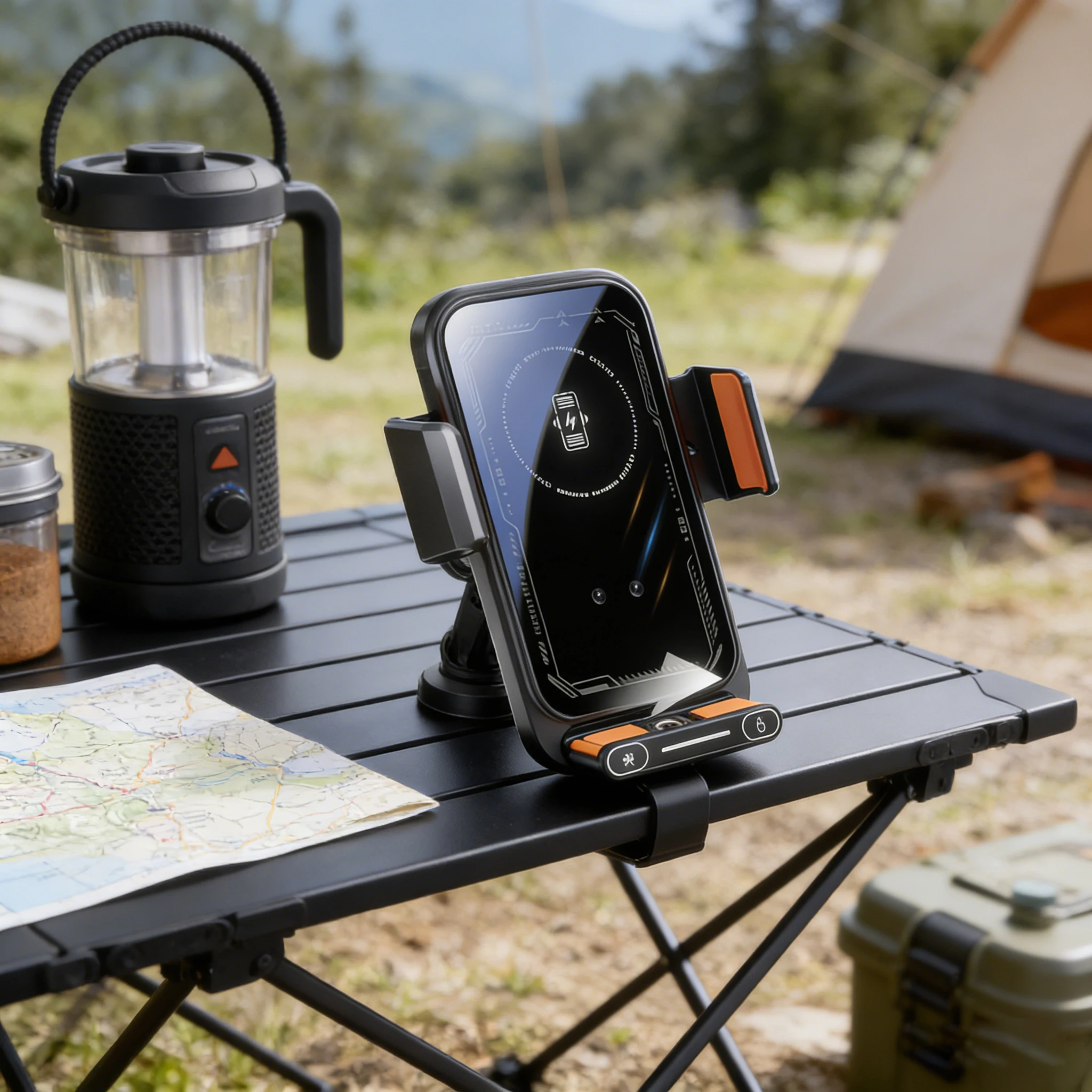 

Беспроводное автомобильное зарядное устройство-держатель 15 Вт с быстрой зарядкой Qi, управление одной рукой, надежный захват, стабильный обзор