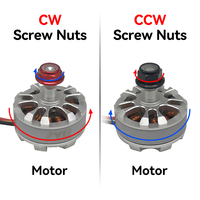 12pcs M5 Motor Screw Nuts Aluminum Alloy CW CCW Flange Nylon Insert Self-Locking Lock Nuts for RC FPV Racing Drone