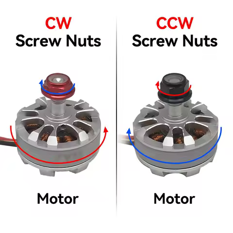 12pcs M5 Motor Screw Nuts Aluminum Alloy CW CCW Flange Nylon Insert Self-Locking Lock Nuts for RC FPV Racing Drone