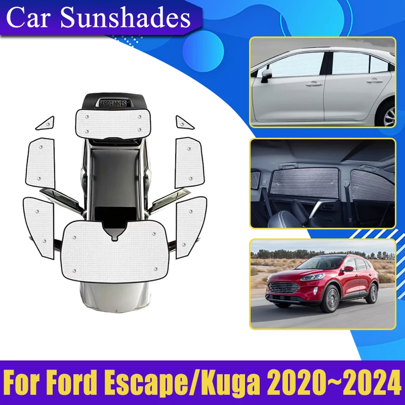 

Car Covers Full Coverage Sunshade For Ford Escape Kuga 2020 2021~2024 MK4 Sun Shade Privacy Blocks Heat insulation Accessories