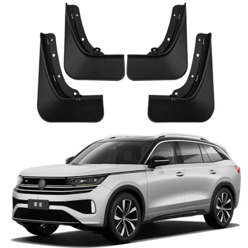 Mudguard Black PP Fender Car Accessories For VW Tavendor 2023 Front Rear Fender Mud Flaps Guard with Screw Fixings