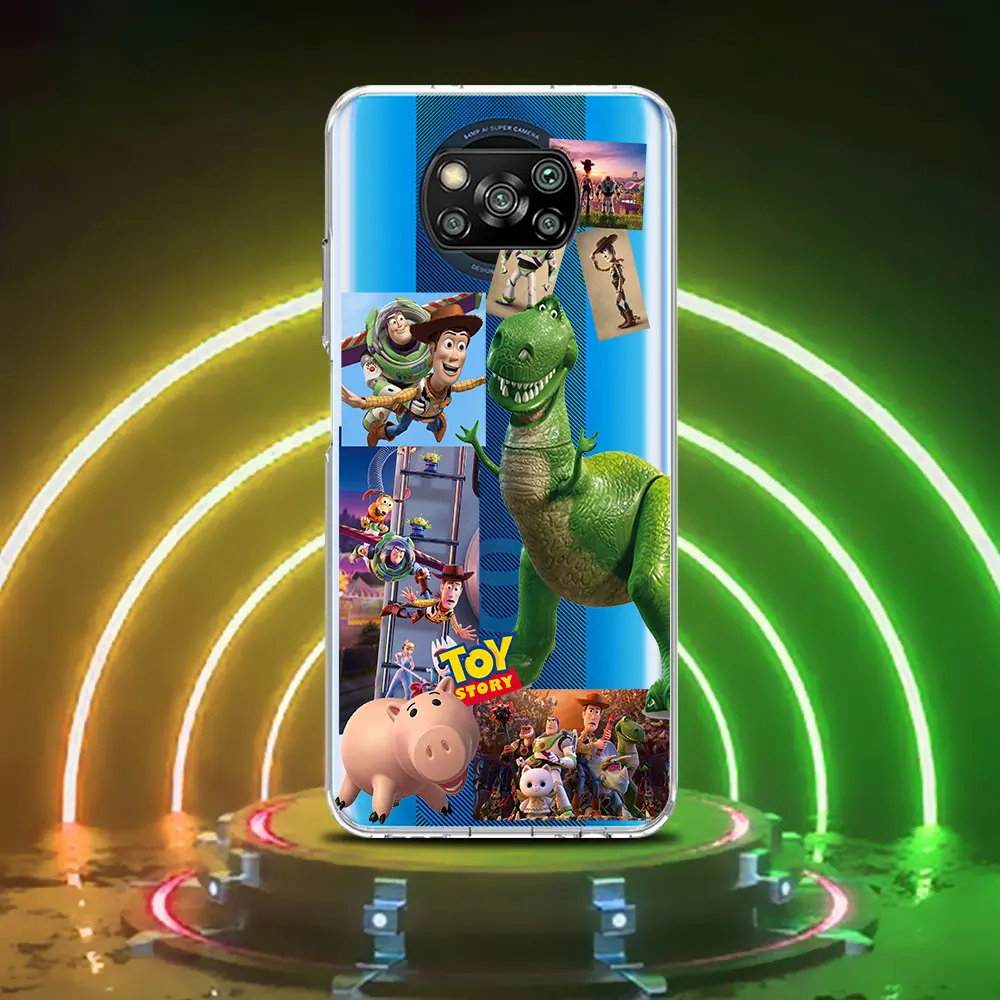 Disney Toy Story Phone Case for Xiaomi Poco X6 X5 F4 M5s X3 NFC Pocophone F1 F5 M5 M3 M4 GT F3 F2 X4 Pro Soft Transparent Cover