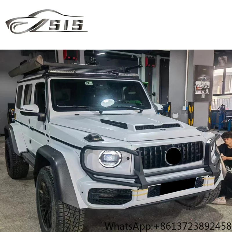 

G-Class W464 W463a Stainless Steel Material Front Bumper Cover Fit for W463a 2018-2022 Year Front Guard Car Accessories Parts