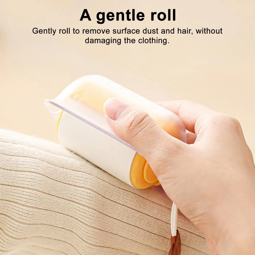 Portable Lint Remover Mini Lint Roller with Adhesive Tape Lanyard Foldable Portable Pet Hair Cleaner Reusable Washable Travel