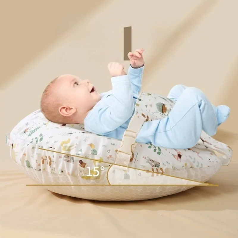 Almohada de soporte para lactancia y el bebé, almohada de lactancia multiusos para bebés, tiempo de barriga y alimentación de biberones con lavables, cosas útiles
